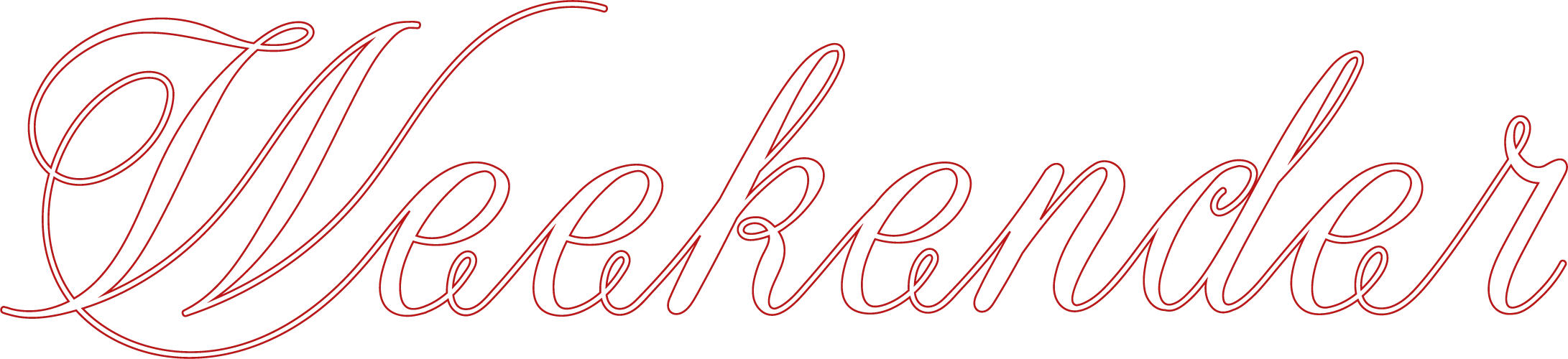 Weekender typography